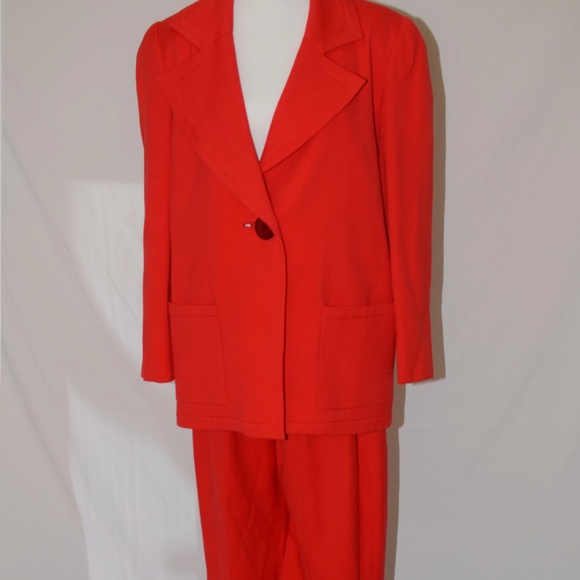 David Hayes I MAGNIN Red Pant Suit - Picture 7 of 8